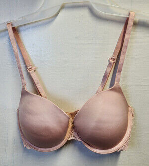 NWOT Auden Women's Pink Underwired Push-Up Bra Adjustable Straps Size 32C